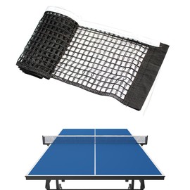 JYNXOR 1 Stück Tischtennisnetz, Tragbares Tischtennisnetz, langes Tischtennisnetz, Nylon Tischtennis Ersatznetz, tragbares Ping Pong Netz für Outdoor & Indoor, für jeden Tisch(Schwarz)
