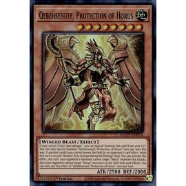 Qebehsenuef, Protection of Horus - AGOV-EN014 - Super Rare - 1st Edition