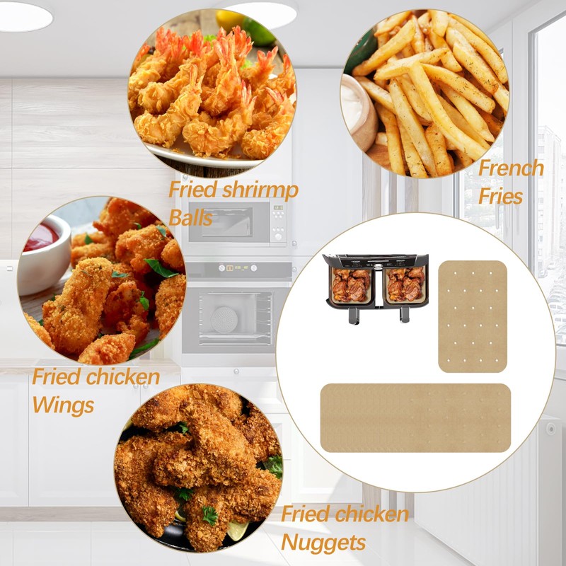 200pcs Non Stick Baking Paper, Sheets for Cooking Airflow Perforated