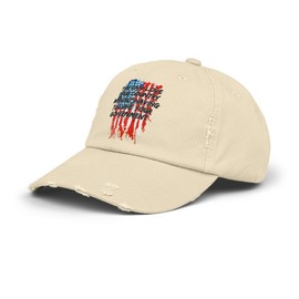 Generic Libertarian Distressed Hat Anti Government Uncle Sam Liberty Freedom Mises Rothbard Austrian Economics (Cotton Twill, Stone)