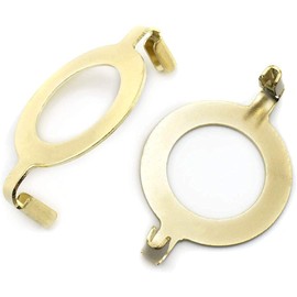 E27 Phenolic Socket Lamp Harp Saddle Base 2 PCS Lampshade Holder Non-slip UNO Collar Ring Adapter for E27 Threaded Base 1.65" (42 mm) Gold