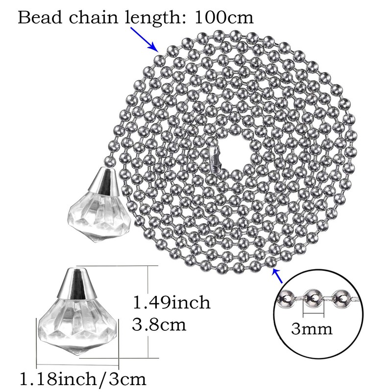 Light Pull Chain Extension with Ball Chain 100 cm Length