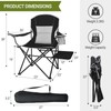 XGEAR 2-Pack Camping Chairs 350LBS Heavy Duty Folding Chair with