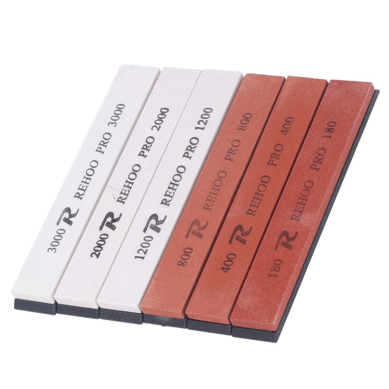 6pcs Whetstone White Corundum Multifunctional 80 400 800 1200 2000