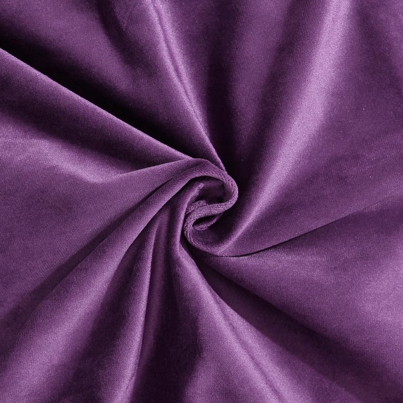 CXTAI 2x Purple Velvet Cushion Covers Decorative Square Throw Pillow