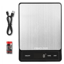 Food Scale - Rechargeable Digital Kitchen Scale 33lb, 1g/0.05oz Precision, Type-C, Stainless Steel, Grams/Ounces, LCD Display, for Cooking/Baking/Meal Prep (Ash Silver)