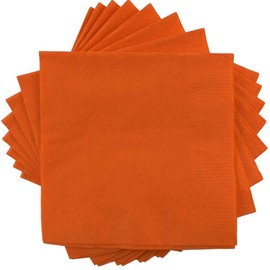 JAM Paper JAM PAPER Small Beverage Napkins - 5 x 5 - Orange - 50/Pack
