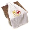 Abc Casa Gift Towel for 30th Birthday with Embroidered Hearts
