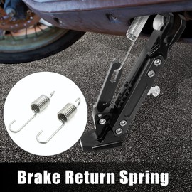 Sourcing Map 2pcs 8 cm Length Silver Metal Motorcycle Brake Shoe Retaining Spring for CG125