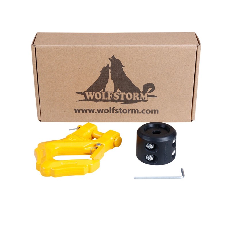 Wolfx 35000lbs 8T Winch Hook Rubber & Stopper For Synthetic