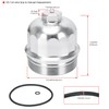 PTNHZ Billet Aluminum Cap W/Drain Plug Fuel Filter Housing Compatible