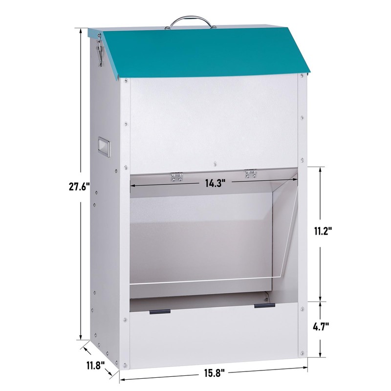 ZHEQOGZH Galvanized Automatic Dog Feeder Large Breed 45 Pounds, Metal
