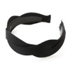 JewelVOX Hair Accessories, Headband Cross, Wave, Twist, Wide, Black