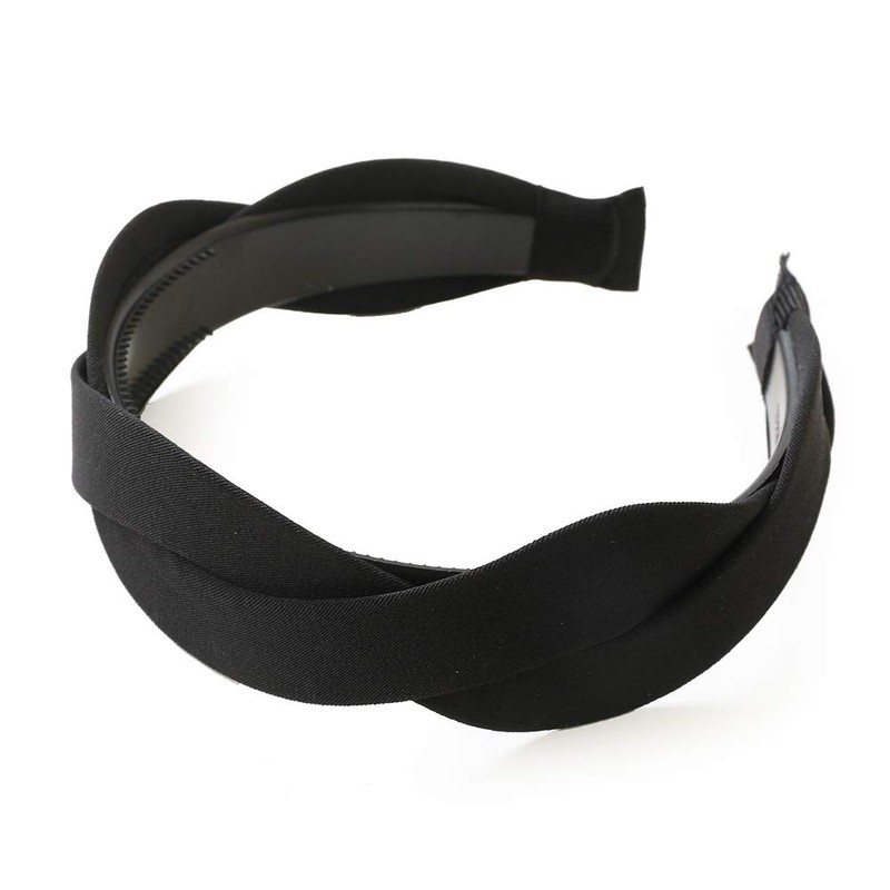 JewelVOX Hair Accessories, Headband Cross, Wave, Twist, Wide, Black