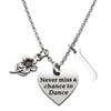 Eilygen Dancer Gift Dance Women Necklace Never Miss a Chance
