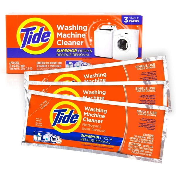 Washing Machine Cleaner by Tide, Washer Machine Cleaner Tablets for Front and Top Loader Machines, 3 Count Box