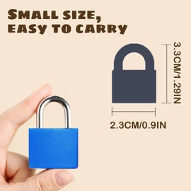 Suitcase Locks with Keys - Pack of 2 Small Padlock with Keys Luggage Locks for Travel Luggage/Gym Locker/Baggage/Holiday Cases, Blue