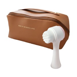 SIERRAZAID - Travel Makeup Bag – Rectangular, Water-Resistant Synthetic Leather Cosmetic Bag Organizer with Secure Zipper – Spacious & Stylish Design for Toiletries, Beauty Essentials, and Skincare