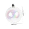 Toddmomy 18Pcs Christmas Ball Ornaments Clear Iridescent Christmas Tree Baubles