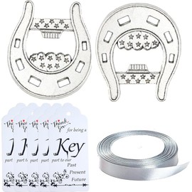 24Pcs Lucky Horseshoe Bottle Opener Wedding Party Favors, with Escort Tags and Ribbons for Rustic Vintage Bar Party Baby Shower Christmas Decorations Souvenirs Gift for Guests - Color: Copper