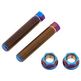 Tusk Titanium Axle Adjuster Bolts Burnt Blue Compatible with Honda CRF450R 2002-2025/CRF250R 2004-2025/Compatible with Yamaha YZ250F 2002-2025/YZ450F 2003-2025