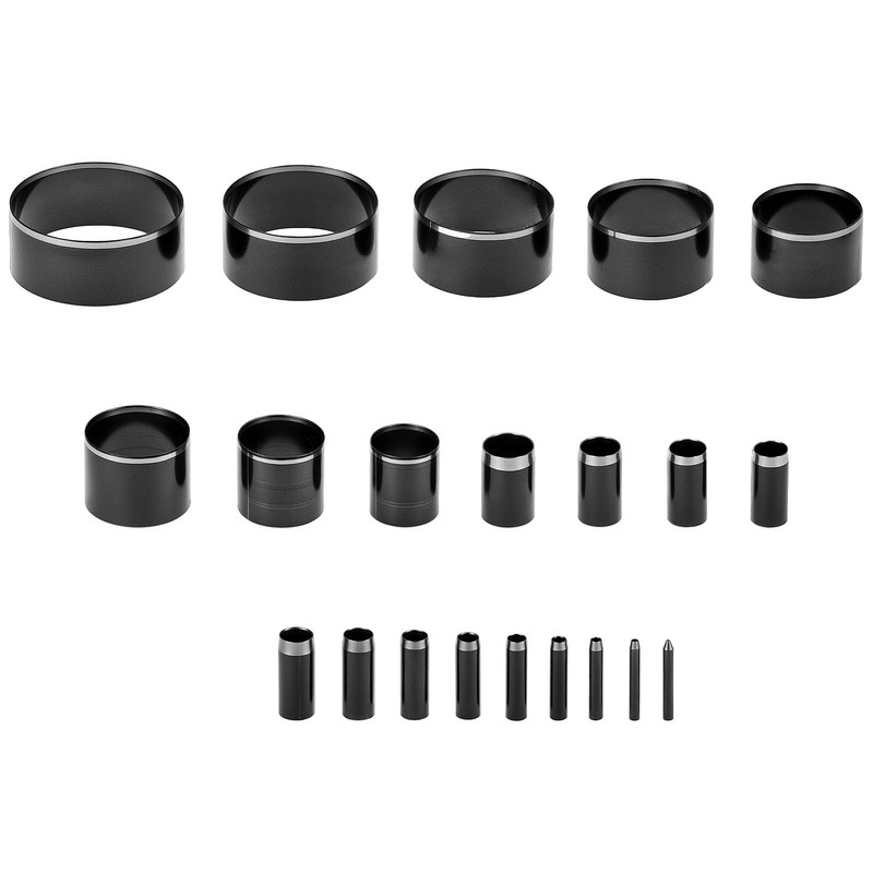 QWORK Leather Circle Cutter Tool Set - 21-Piece High Carbon