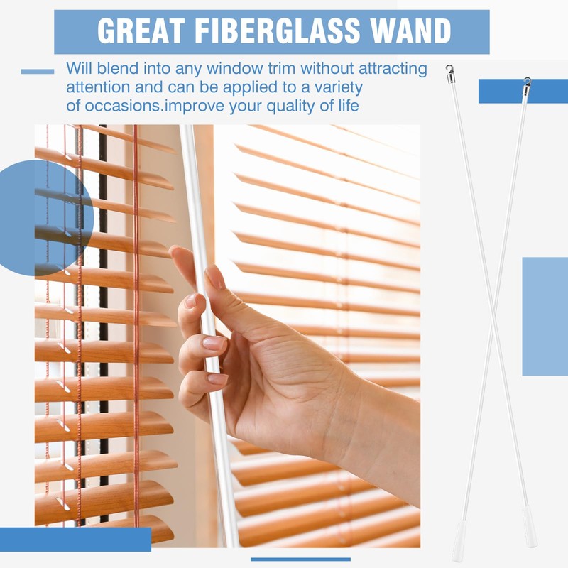 Bokon 4 Pcs Blinds Wand Replacement with Hook and Handle