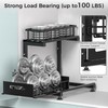 Under Sink Organizer, 2-Tier Pull Out Cabinet Drawer with Adjustable
