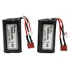 Blomiky 2 Pack 7.4V 1500mAh 15C Li-ion Rechargeable Battery with