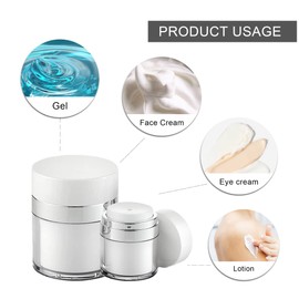 Revamp Your Beauty Experience with Our Airless Oasis Jar - The Ultimate Refillable Container for Creams, Gels & Lotions - Leak-Proof, BPA-Free, and TSA-Approved (30 mL)