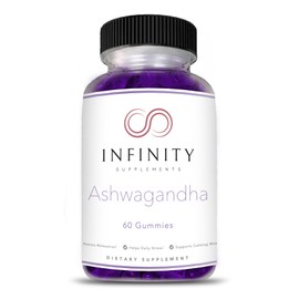 Infinity Supplements Extra Strength Ashwagandha Gummies with Cherry, Raspberry and Pomegranate Flavor, 60 Count (Pack of 1)