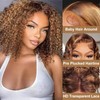 RMOARIWR Highlight 4/27 Bob Wig Human Hair 180% Density 4x4