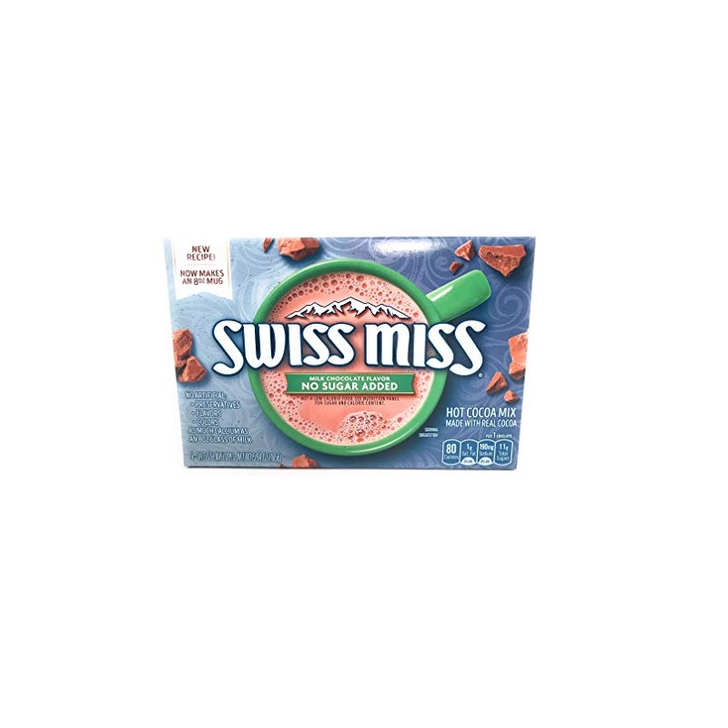 Swiss Miss No Sugar Added Hot Cocoa Mix (8 Packets)