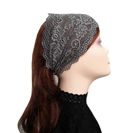 Lace Headbands for Women, Hair Accessories,Mantillas Headband for Womens (Deep Gray, One Size)