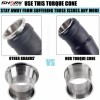 SHARKROAD Exhaust Port Flange Nuts Torque Cones for Harley Models