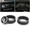 3pcs Car Air Conditioning Interior Climate Controller Knob Cover Black