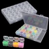 ZephyrCraft 2 Pcs Clear Plastic Storage Box Set, Small Organiser