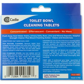 Toilet Bowl Cleaning Tablets - Automatic Drop-in Bleach 24 Blocks that Cleanse Bathroom at Home & Commercial | Removes Stubborn Stains, Rust, Lime, Mineral Deposits - 4 Pack