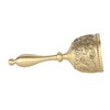 Hand Call Bell 4.7in Long Pure Brass Exquisite Carved Pattern