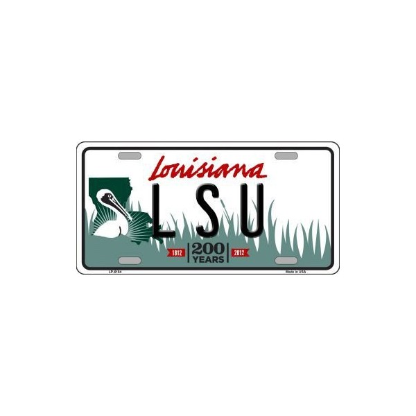 LSU Louisiana Novelty Metal License Plate Tag LP-6184