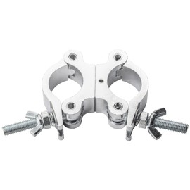 Lighting Truss Swivel Coupler Clamps for Lights, Lighting O Clamp Dj Light Pole Clamp Quick Release Dual Head Truss Clamp, Dual Swivel Tube Clamp Two Wrap Around Pipe Clamp Mounting Bracket 40mm-52mm