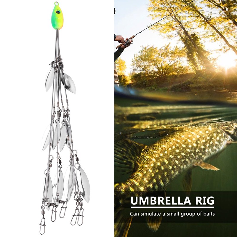 12 Bladed Umbrella Rig Fishing MultiLure and Baits Rigs with