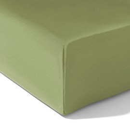 wyewye Single Fitted Sheet, Light Green, 90x190 cm with 40 cm Super Deep Pocket, Microfiber Fabric Bed Fitted Sheets, Breathable, Wrinkle-resistant, Non-shrinking, Non-fading
