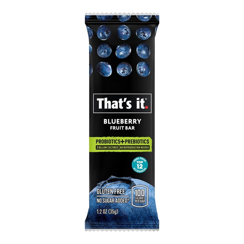 That's it. Blueberry Probiotic Fruit Bars, Helps Promote Healthy Gut