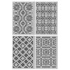 CHGCRAFT 4 Sheets Seamless Retro Pattern Polymer Clay Texture Sheet