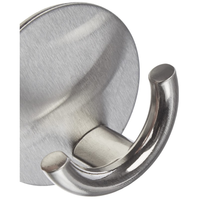 Wenko 4466190100 Wall hook Rondo Matt selfadhesive, Metal Stainless steel,