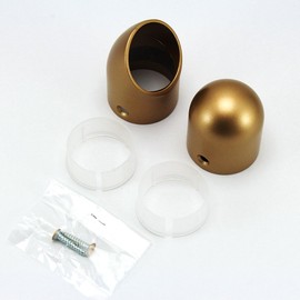 Wake Industry ABIRA NES04G Metal Fittings for Indoor Handrail Angle Joint for Φ1.3 / 1.4 inches (32 / 35 mm) Gold Handrail Stairs Entrance Toilet