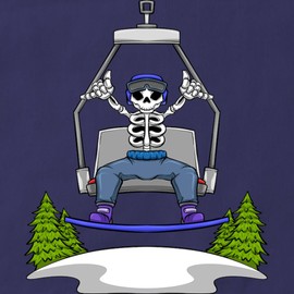 CafePress Snowboarder Winter Sports Snowboarding Skele Kitchen Apron with Pockets, Grilling Apron, Baking Apron