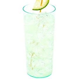 Restaurantware 5 Ounce Dessert Glasses 100 Disposable Plastic Cocktail Glasses - Durable Sustainable Seagreen Plastic Cannello Glasses Serve Drinks Or Samples For Weddings Or Catering