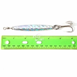 5pcs Fish WOW!® 2oz Diamond Jig Mylar Holographic Laser jigs with a Treble Hook